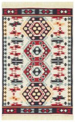 AR 30 RED Yıkanabilir Çift Taraflı Modern Desenli Dokuma Kilim