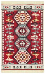 AR 30 RED Yıkanabilir Çift Taraflı Modern Desenli Dokuma Kilim