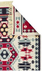 AR 30 RED Yıkanabilir Çift Taraflı Modern Desenli Dokuma Kilim