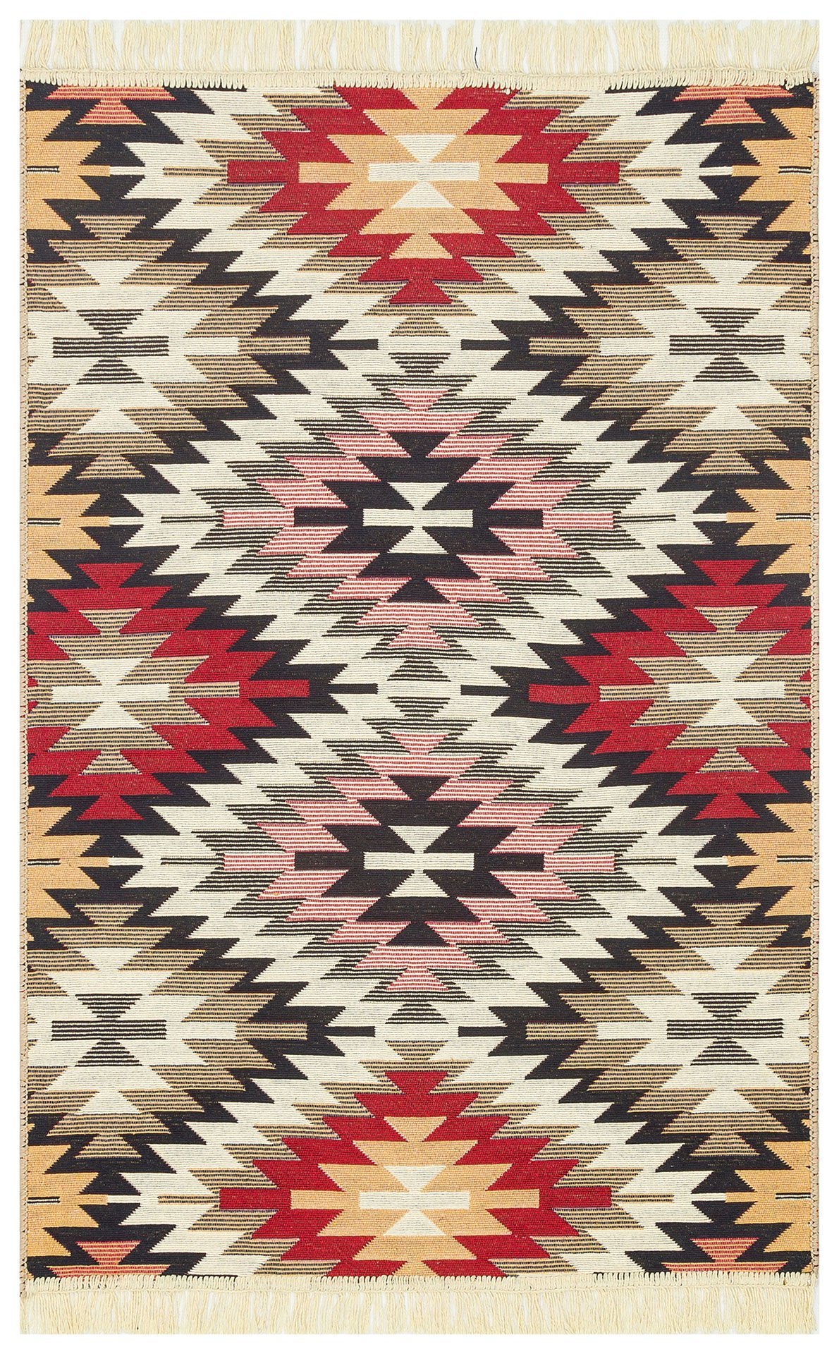 AR 33 RED Yıkanabilir Çift Taraflı Modern Desenli Dokuma Kilim