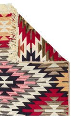 AR 33 RED Yıkanabilir Çift Taraflı Modern Desenli Dokuma Kilim