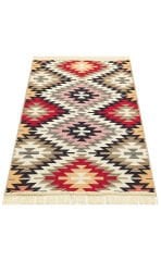 AR 33 RED Yıkanabilir Çift Taraflı Modern Desenli Dokuma Kilim