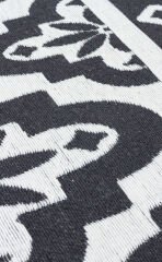 ARN 08 ANTRASIT WHITE Yıkanabilir Kaymaz Tabanlı Modern Pamuk Kilim