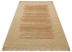 BRK 02 NATURAL BEIGE Hasır Görünümlü Kaymaz Renkli Dokuma Modern Kilim