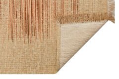 BRK 02 NATURAL BEIGE Hasır Görünümlü Kaymaz Renkli Dokuma Modern Kilim