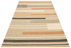 BRK 06 NATURAL TERRA Hasır Görünümlü Kaymaz Renkli Dokuma Modern Kilim