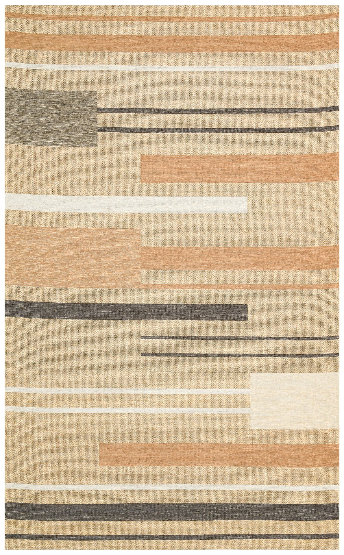 BRK 06 NATURAL TERRA Hasır Görünümlü Kaymaz Renkli Dokuma Modern Kilim