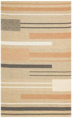 BRK 06 NATURAL TERRA Hasır Görünümlü Kaymaz Renkli Dokuma Modern Kilim