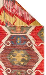 NMD 06 RED Yıkanabilir, Çift Taraflı Kullanıma Uygun Yumuşak Tuşeli Otantik Kilim