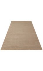 LT PLAIN BEIGE Hav Toz Vermez Modern Sade Desenli Makine Halısı